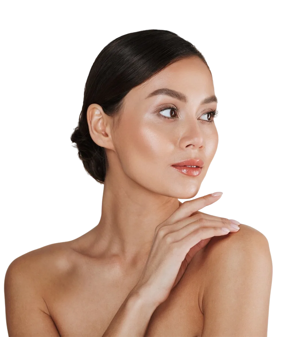 Portrait d'une femme à la peau lumineuse