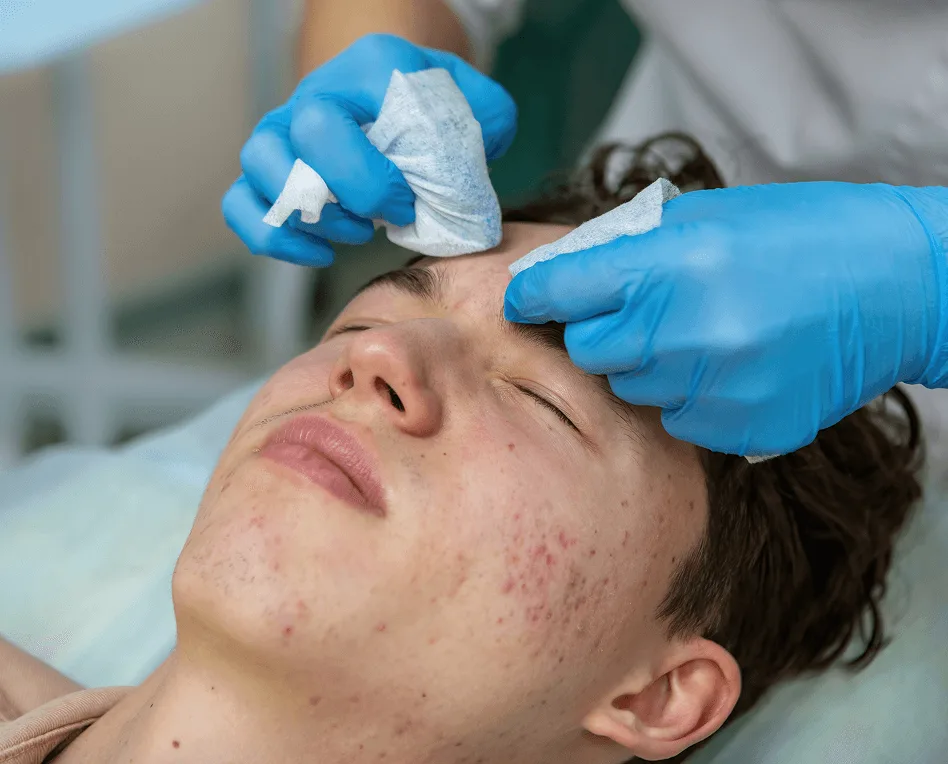 Soin du visage contre l'acné